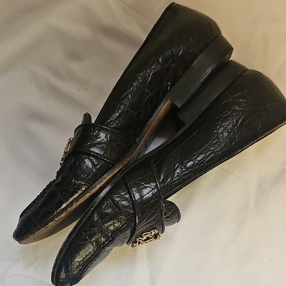 Talbots Black Loafers with Gold Accent - Picture 5 of 8